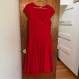 Eshakti Vintage Style A Line Red Dress Womens Size Medium
